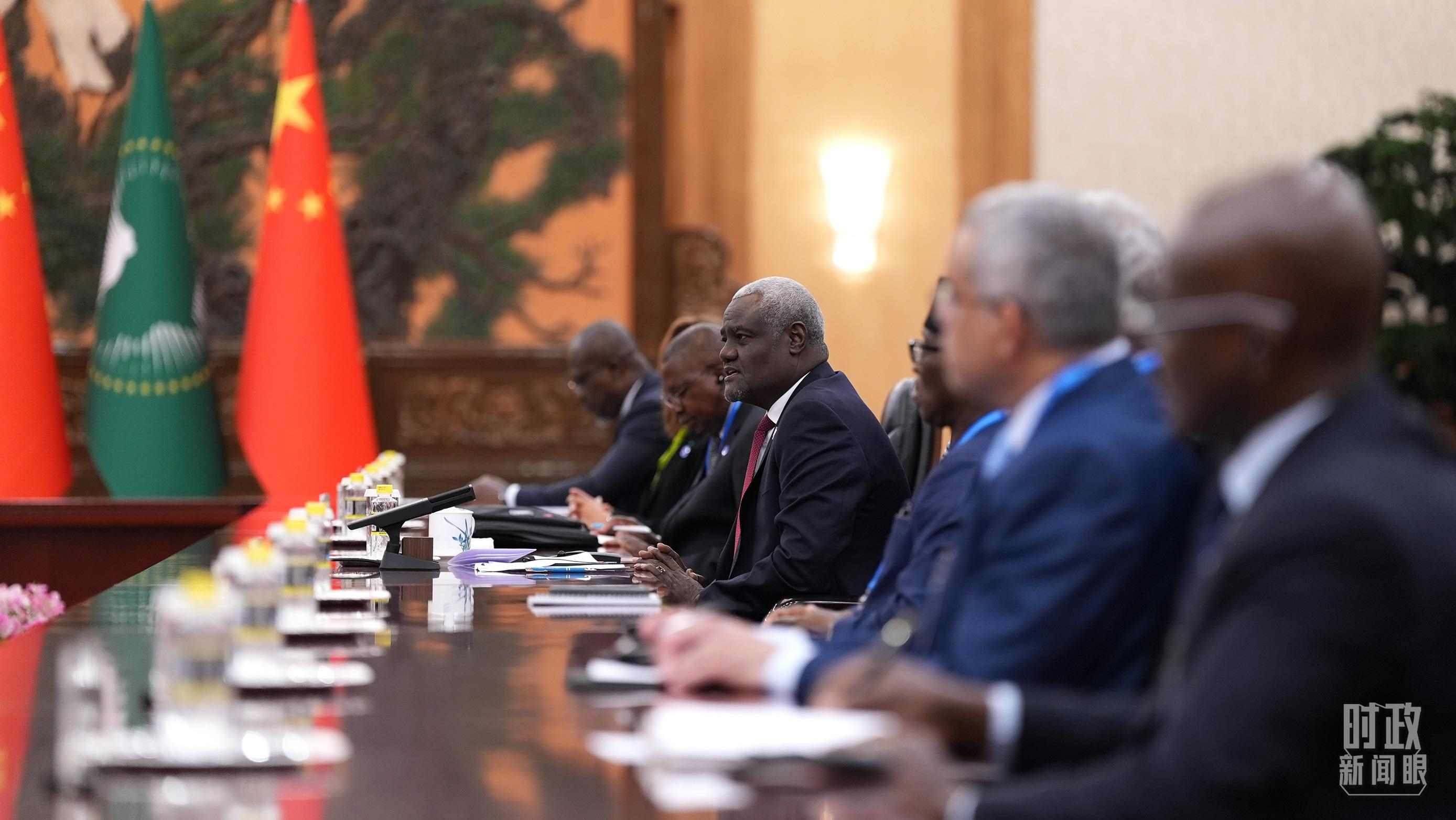  △正在參加會(huì)晤的非盟委員會(huì)主席。（總臺(tái)央視記者彭漢明拍攝）