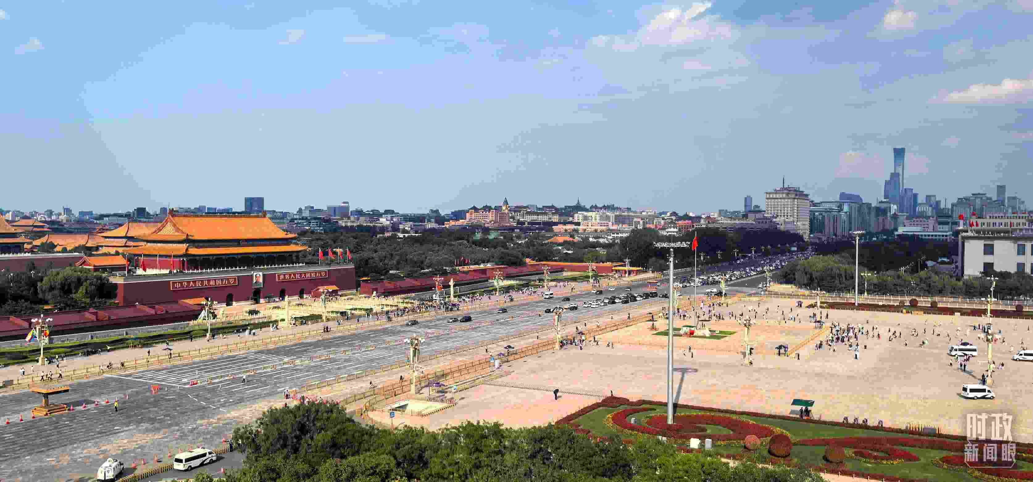 9月6日的天安門廣場。（總臺(tái)央視記者王子杭拍攝）