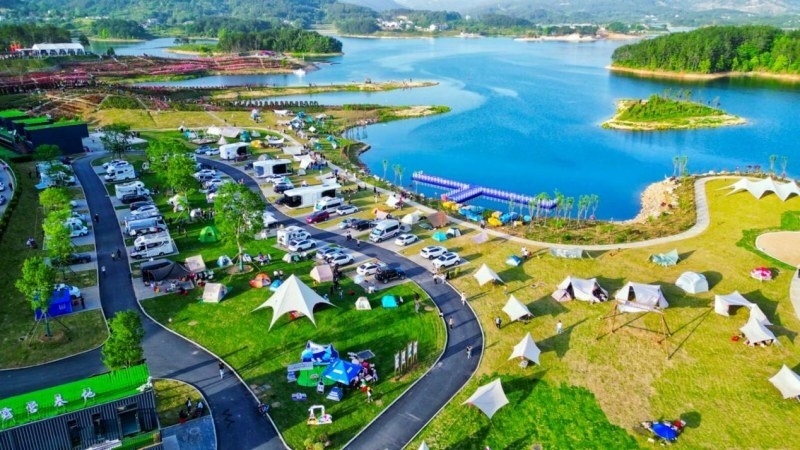 牛車河月亮灣露營基地。受訪方供圖