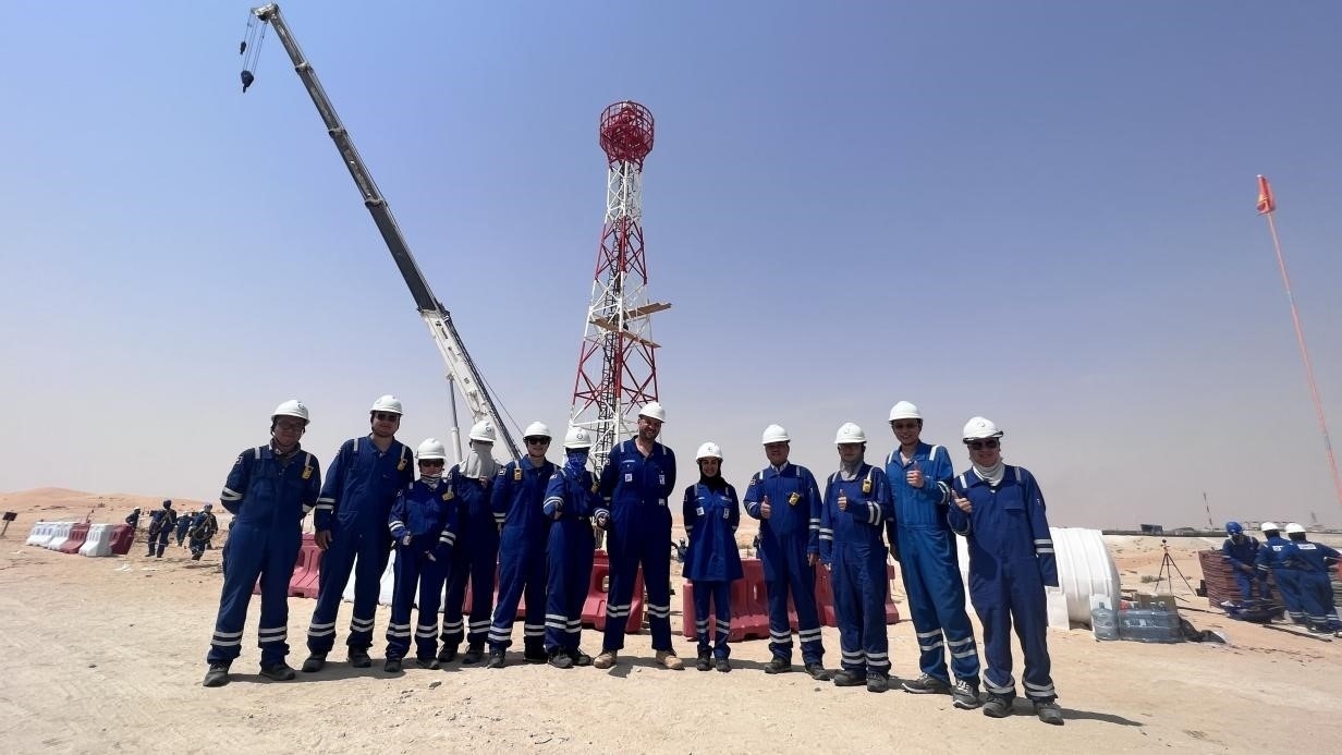 紅外線氣體監(jiān)測(cè)及智能預(yù)警系統(tǒng)安裝現(xiàn)場(chǎng)，振華石油供圖