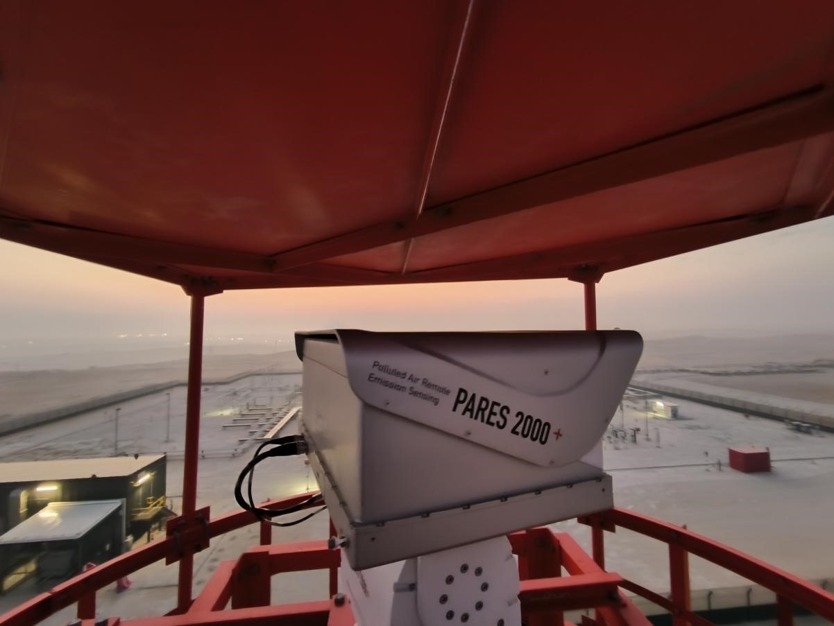 紅外線氣體監(jiān)測(cè)及智能預(yù)警系統(tǒng)主設(shè)備。振華石油供圖