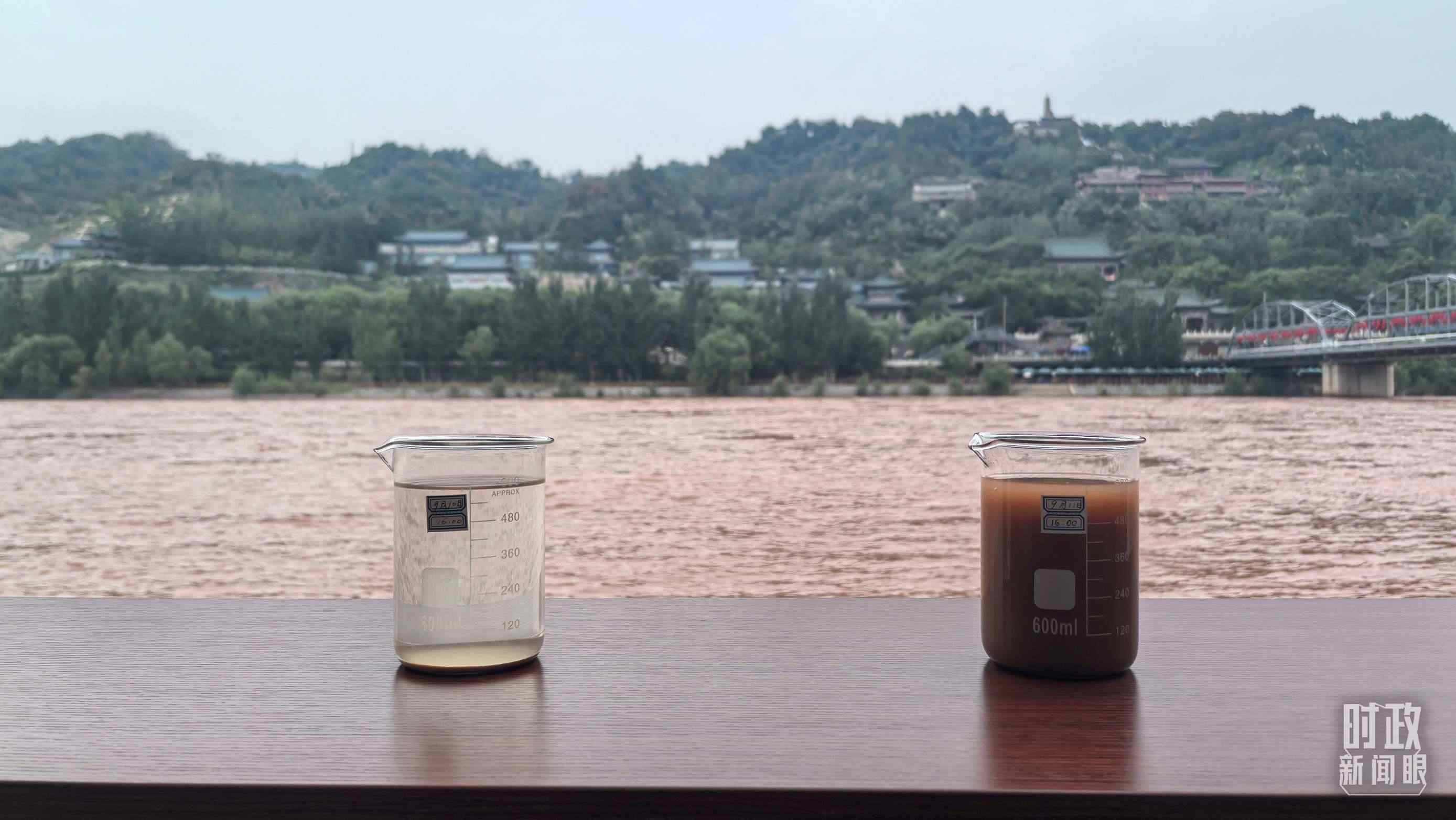 △黃河水質(zhì)監(jiān)測。（總臺央視記者陸泓宇拍攝）