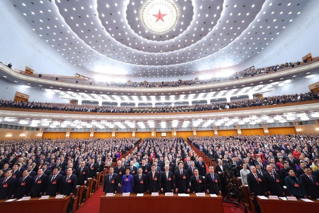2024年3月5日，第十四屆全國人民代表大會第二次會議在北京人民大會堂開幕。新華社記者 黃敬文 攝