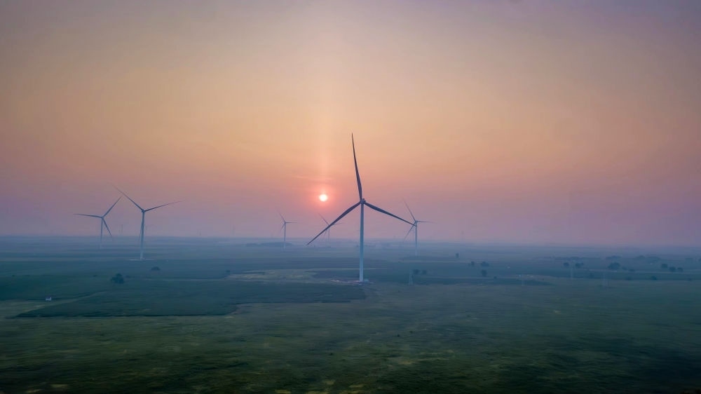 內(nèi)蒙古通遼市238萬千瓦風(fēng)電基地。（受訪者供圖）