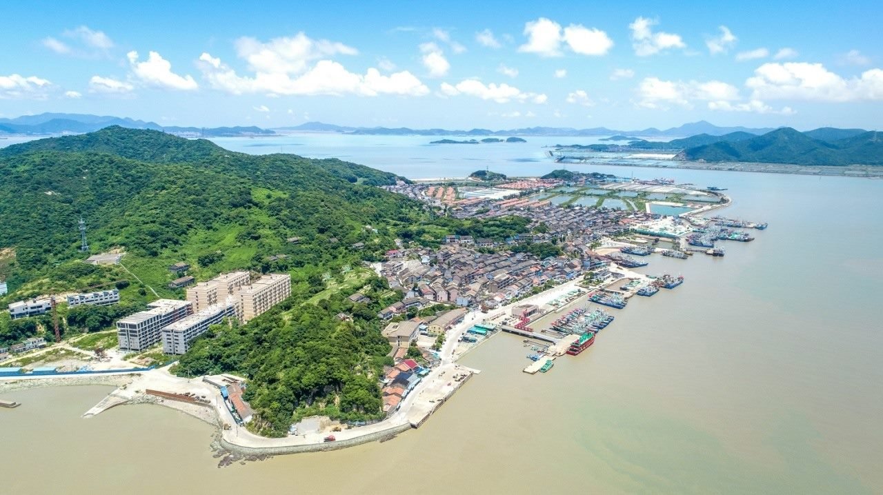 航拍視角看今日螞蟻島。螞蟻島管委會供圖