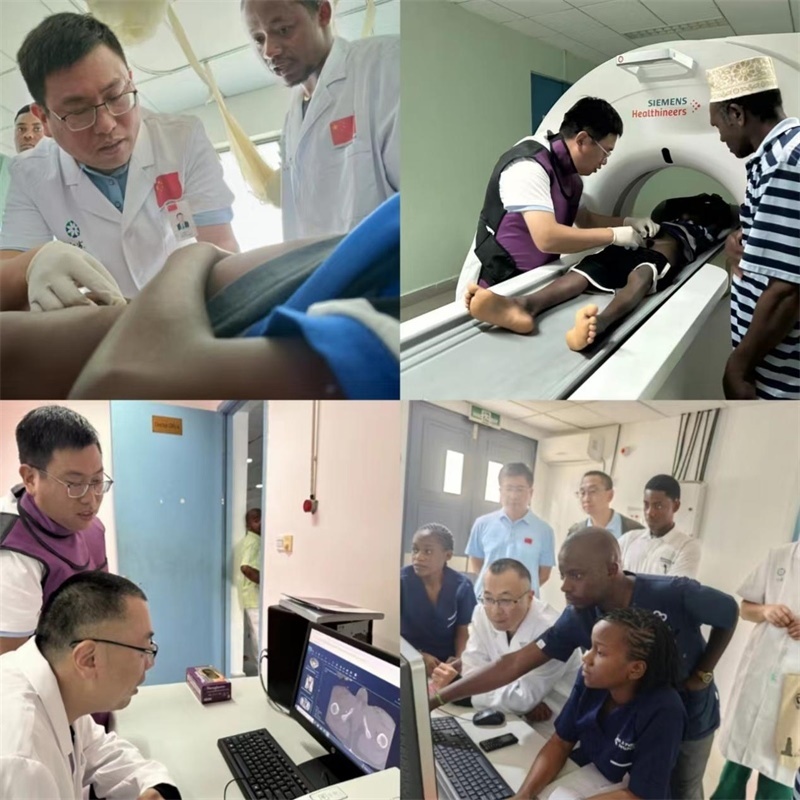 中國援桑醫(yī)療隊多科室專家與當(dāng)?shù)蒯t(yī)生共同為患者檢查。中國援桑醫(yī)療隊 供圖