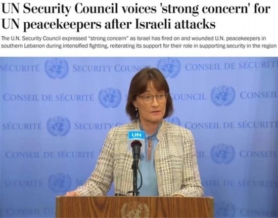 《華盛頓郵報(bào)》報(bào)道截圖（題圖為本月安理會(huì)輪值主席、瑞士常駐聯(lián)合國(guó)代表帕絲卡萊·貝里斯維爾）