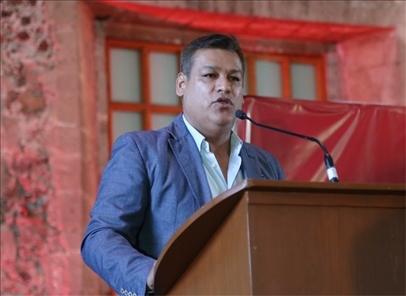 阿爾貝托·維拉致辭。主辦方供圖