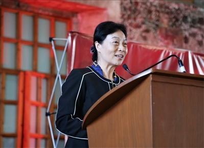 李雅芳作主旨發(fā)言。主辦方供圖