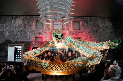 墨西哥華人社團的舞龍舞獅表演。主辦方供圖