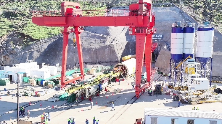 項(xiàng)目步進(jìn)現(xiàn)場。中水電十一局供圖