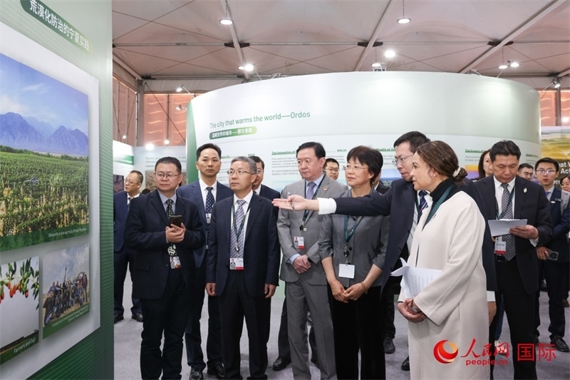 嘉賓參觀中國館。人民網(wǎng)記者任皓宇攝