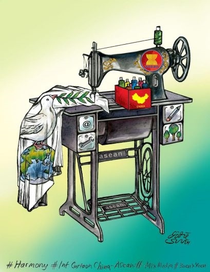 單幅卡通一等獎獲獎作品。（主辦方供圖）