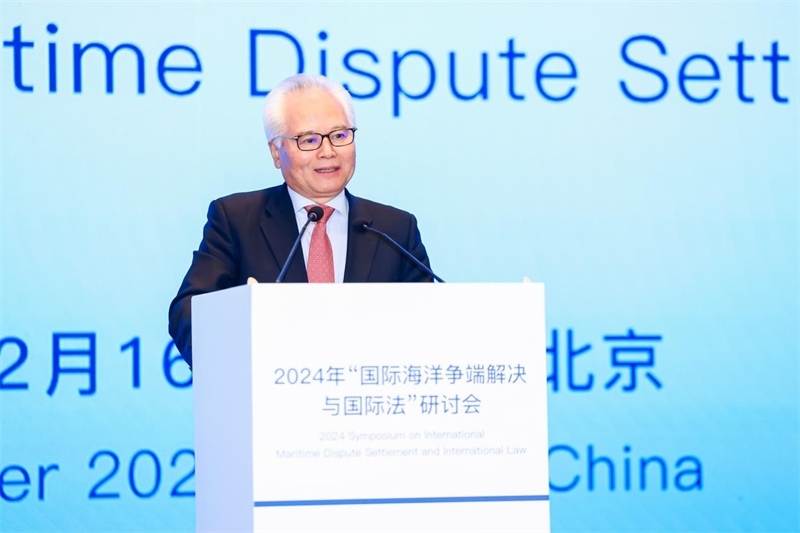 華陽海洋研究中心理事長、中國南海研究院學術委員會主席吳士存在開幕式致歡迎辭。華陽海洋研究中心供圖