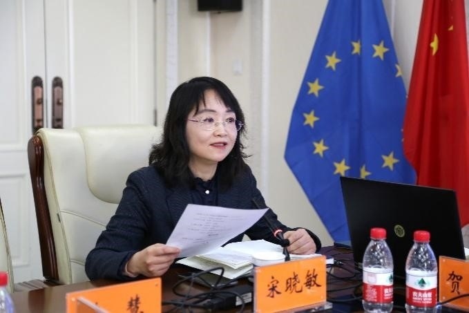 中國社會(huì)科學(xué)院歐洲研究所《歐洲研究》總編輯、中國歐洲學(xué)會(huì)秘書長宋曉敏教授主持研討會(huì)。吳迪攝