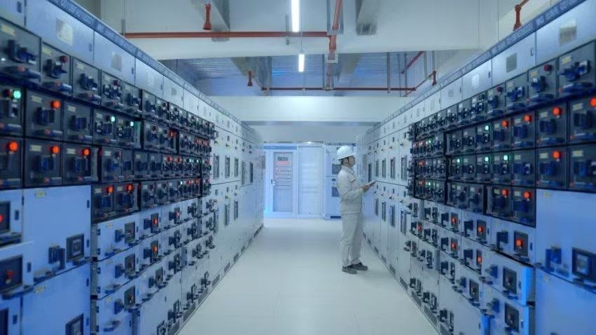 300兆瓦壓氣儲能示范工程低壓配電室。受訪者供圖