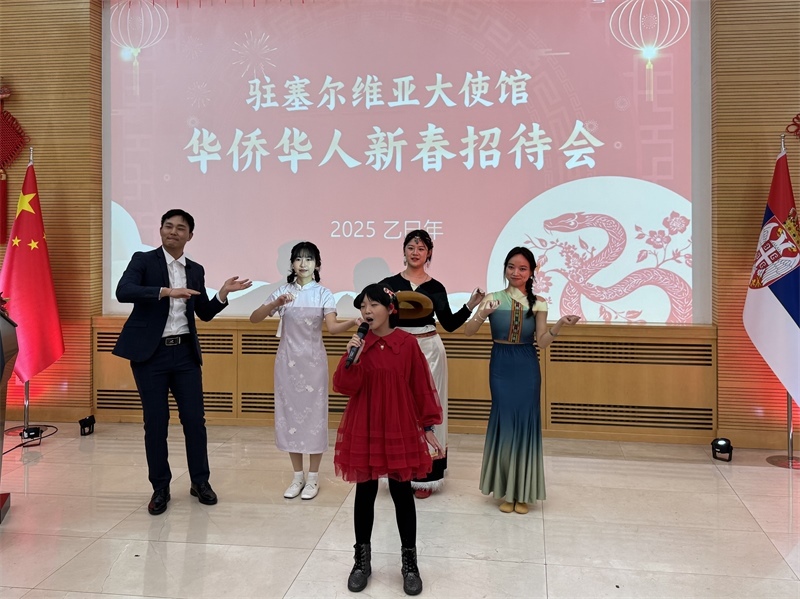 招待會現(xiàn)場表演。諾維薩德孔子學院供圖