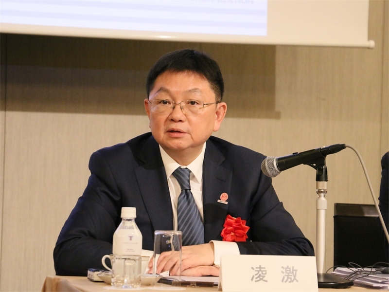 商務(wù)部副部長兼國際貿(mào)易談判副代表凌激致辭。人民網(wǎng) 許可攝