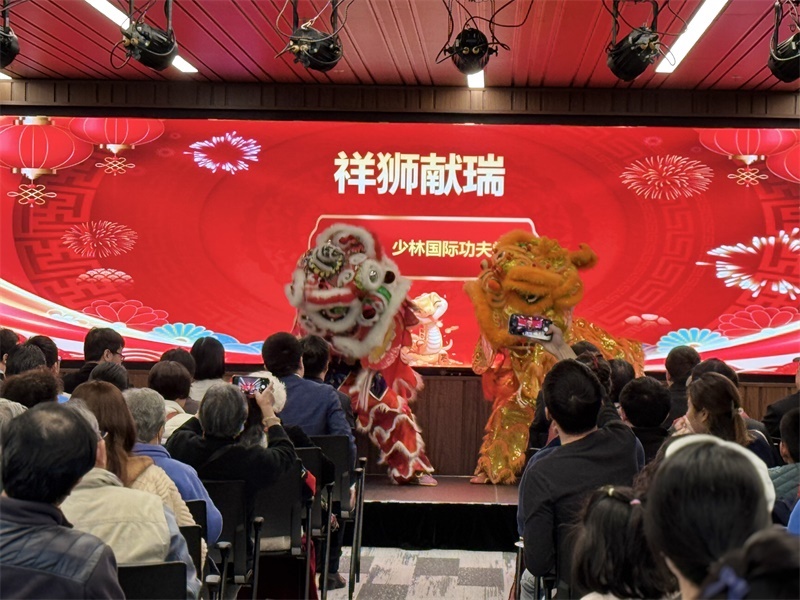 活動(dòng)現(xiàn)場(chǎng)舞獅表演。主辦方供圖