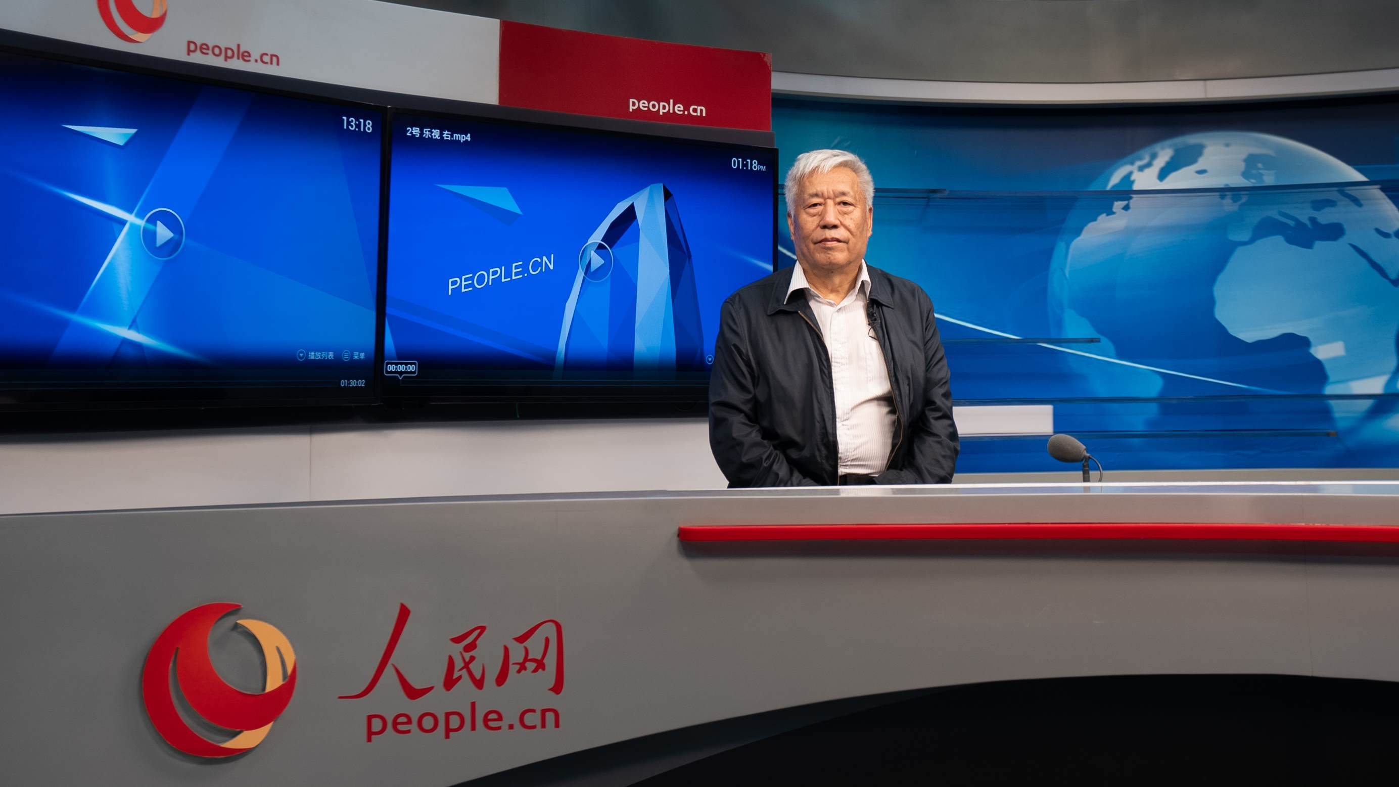 中國(guó)地震局地球物理研究所原副所長(zhǎng)、研究員高孟潭作客人民網(wǎng)。人民網(wǎng)記者 葛泰佚攝