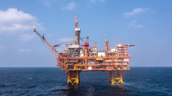 我國首個海上CCUS項目設施恩平15-1平臺。受訪者供圖