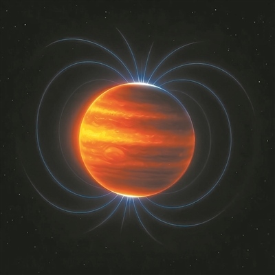 木星磁場（藝術圖）。圖片來源：物理學家組織網(wǎng)