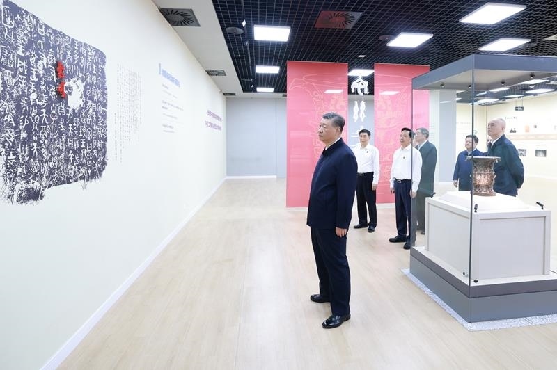 △2024年9月10日，習(xí)近平總書記來到陜西寶雞市參觀寶雞青銅器博物院。